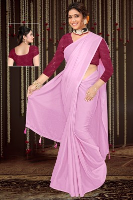 MayraEthnic Dyed Bollywood Chiffon Saree(Purple)