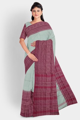 SABITA SAREE CENTER Self Design Handloom Pure Cotton Saree(White, Pink)