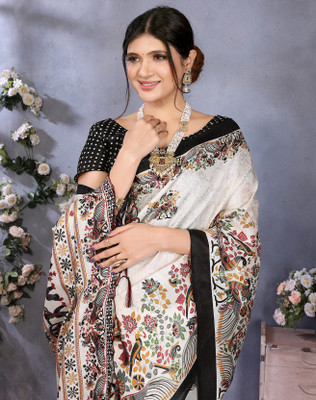 YASHIKA Printed Bollywood Art Silk Saree(Multicolor)