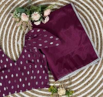 OZONE DESIGNS Embellished Bollywood Net Saree(Purple)