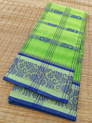 Happy Creation Woven Jamdani Handloom Cotton Blend Saree(Multicolor)