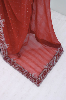 SHUBHDRASHTI NX Embellished Bollywood Georgette Saree(Maroon)