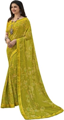 ROOP SUNDARI SAREES Printed Bollywood Georgette Saree(Light Green)