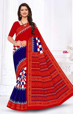 Ethnicsundari Printed Daily Wear Pure Cotton Saree(Multicolor)