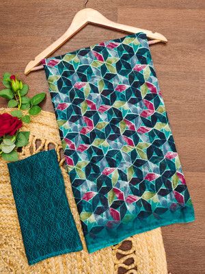 Anand Sarees Geometric Print Daily Wear Georgette Saree(Blue, Light Blue)