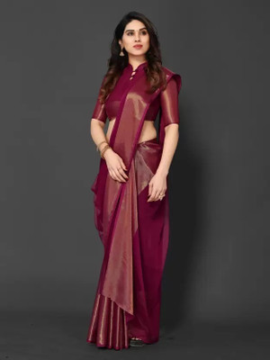 Vragi Embellished Bollywood Chiffon Saree(Magenta)