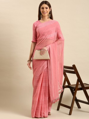 RekhaManiyar Embellished Bollywood Georgette Saree(Pink)