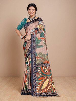 ANOUK Digital Print Bollywood Polyester Saree(Multicolor)