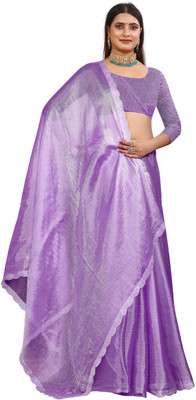 Gajal Self Design Kanjivaram Jimmy choo, Chiffon Saree(Purple)
