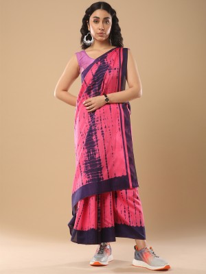 Sareemall Printed Bandhani Art Silk Saree(Pink)