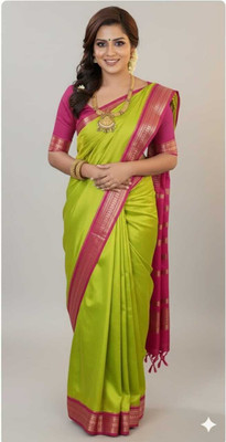 mishihouse Woven Banarasi Jacquard Saree(Multicolor)