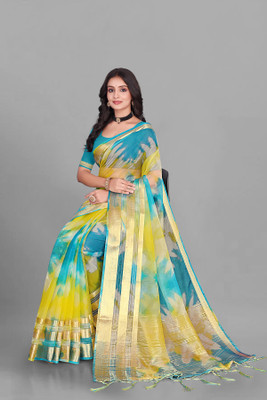 Aarunika LGF Dyed Bollywood Art Silk Saree(Light Blue)