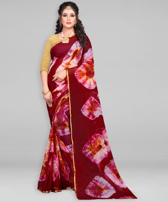 Divastri Printed Bollywood Chiffon Saree(Purple)