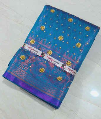 rgsaree Woven Banarasi Jacquard Saree(Light Blue)