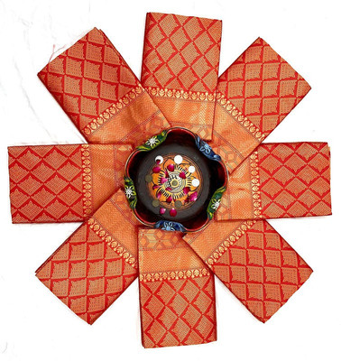 SHWENILA Solid/Plain Assam Silk Pure Silk Saree(Red)