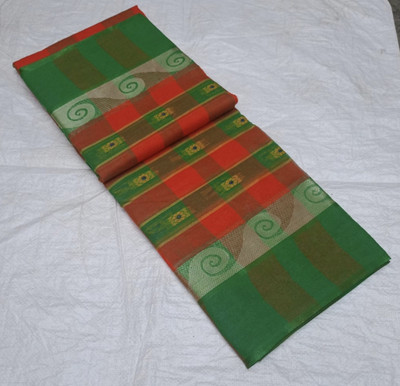 Reba saree center Self Design Tant Pure Cotton Saree(Red)