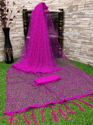 JPBANNA Self Design Bollywood Net Saree(Multicolor)