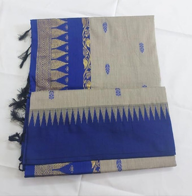 gadwal Woven Banarasi Cotton Blend Saree(Multicolor)