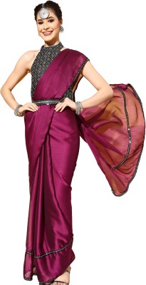 Akhilam Embellished Bollywood Georgette Saree(Maroon)