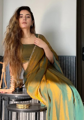 Rich Choice Embellished Bollywood Jimmy choo Saree(Mustard)