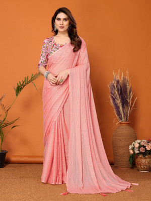 Shreesai Embroidered Bollywood Polyester Saree(Multicolor)