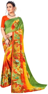 Ratan creation Printed Daily Wear Georgette Saree(Multicolor)