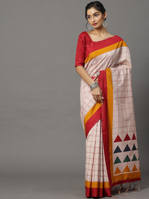 Divastri Digital Print Daily Wear Cotton Blend, Art Silk Saree(Multicolor)