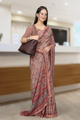 K 5 FASHION Digital Print Bollywood Crepe Saree(Multicolor)