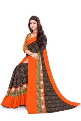 Virendra Textile Floral Print Bollywood Chiffon Saree(Multicolor)