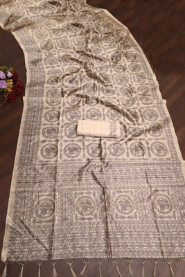 K 5 FASHION Embellished, Digital Print Bollywood Cotton Silk Saree(Yellow)