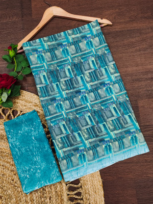 Anand Sarees Geometric Print Daily Wear Georgette Saree(Light Blue)