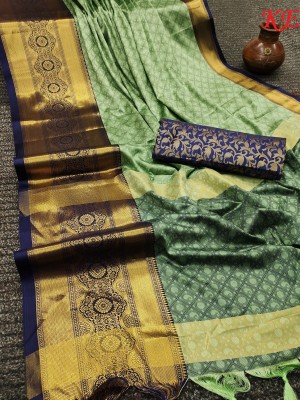 MM VENTURE Self Design Bollywood Cotton Blend Saree(Multicolor)