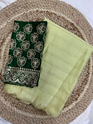 CLICKTHEMALL Solid/Plain Bollywood Chiffon Saree(Multicolor)