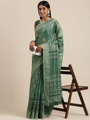 Divastri Woven Banarasi Cotton Silk Saree(Brown)