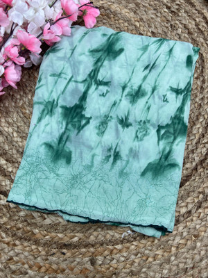 bhavika silk mills Geometric Print Daily Wear Georgette Saree(Green)