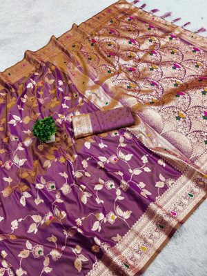 siddharth textiles Self Design Bollywood Jacquard Saree(Magenta)