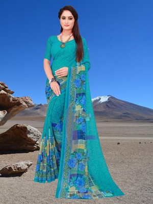 Saadhvi Printed Bollywood Georgette Saree(Multicolor)