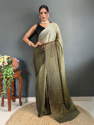 Clemira Embellished Bollywood Georgette Saree(Green)