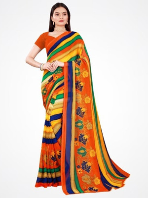 Saadhvi Printed Daily Wear Georgette Saree(Multicolor)