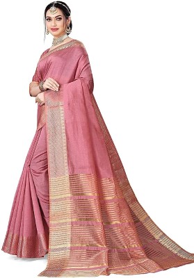 VAKHARIYAFAB Woven, Self Design Kanjivaram Cotton Silk, Pure Cotton Saree(Magenta)