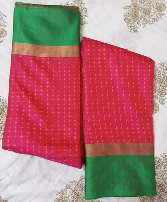 NO BRND Woven, Self Design Arani Pattu Silk Blend, Pure Silk Saree(Red)
