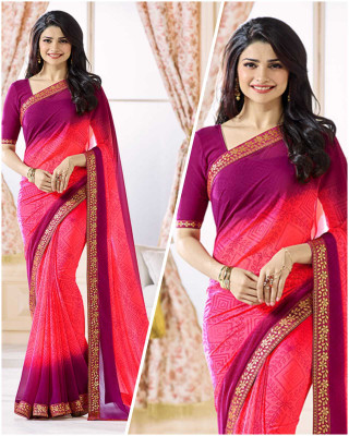 SARIK Printed Bollywood Chiffon, Georgette Saree(Pink)