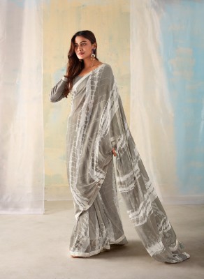 Divastri Printed Bollywood Georgette Saree(Grey)