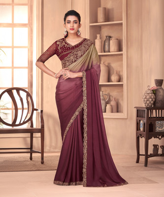 Divastri Embellished Bollywood Georgette Saree(Magenta)