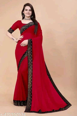SOJITRA IMPEX Embellished Bollywood Georgette Saree(Red)
