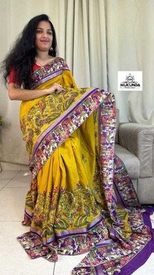 Chandan Fabrics Printed Bollywood Chanderi Saree(Multicolor)