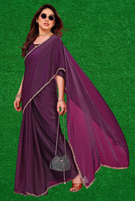 VISHNU Self Design Kanjivaram Art Silk, Pure Silk Saree(Purple)