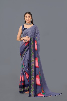 Leelavati Embroidered Bollywood Georgette Saree(Light Blue)