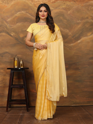 maayro Self Design Bollywood Tussar Silk Saree(Multicolor)
