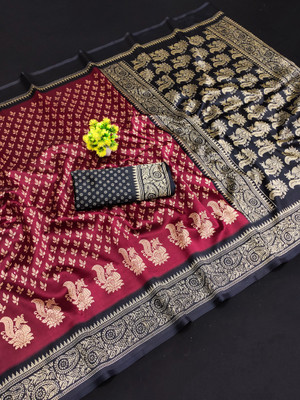 Kanooda Prints Printed Mysore Art Silk Saree(Multicolor)